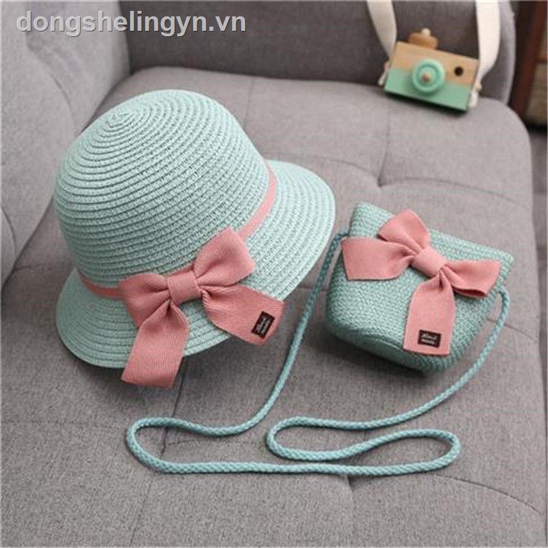 Nón Vành Đan Cói Thời Trang Xuân Hè Mới Cho Bé Gái