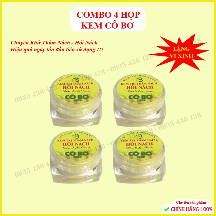 ⚡𝐂𝐎𝐌𝐁𝐎 𝟒 𝐇Ộ𝐏 + 𝐓Ặ𝐍𝐆 𝐕Í⚡ Kem Cô Bơ - Khử Hôi Nách Thâm Nách - Dùng Cho Cả Mẹ Bầu Mẹ Bỉm [CHÍNH HÃNG]