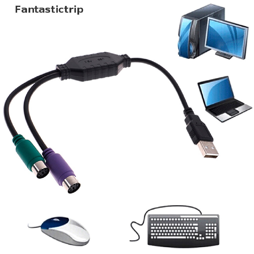 1 đầu chuyển đổi cáp USB sang PS2 cho bàn phím và chuột máy tính