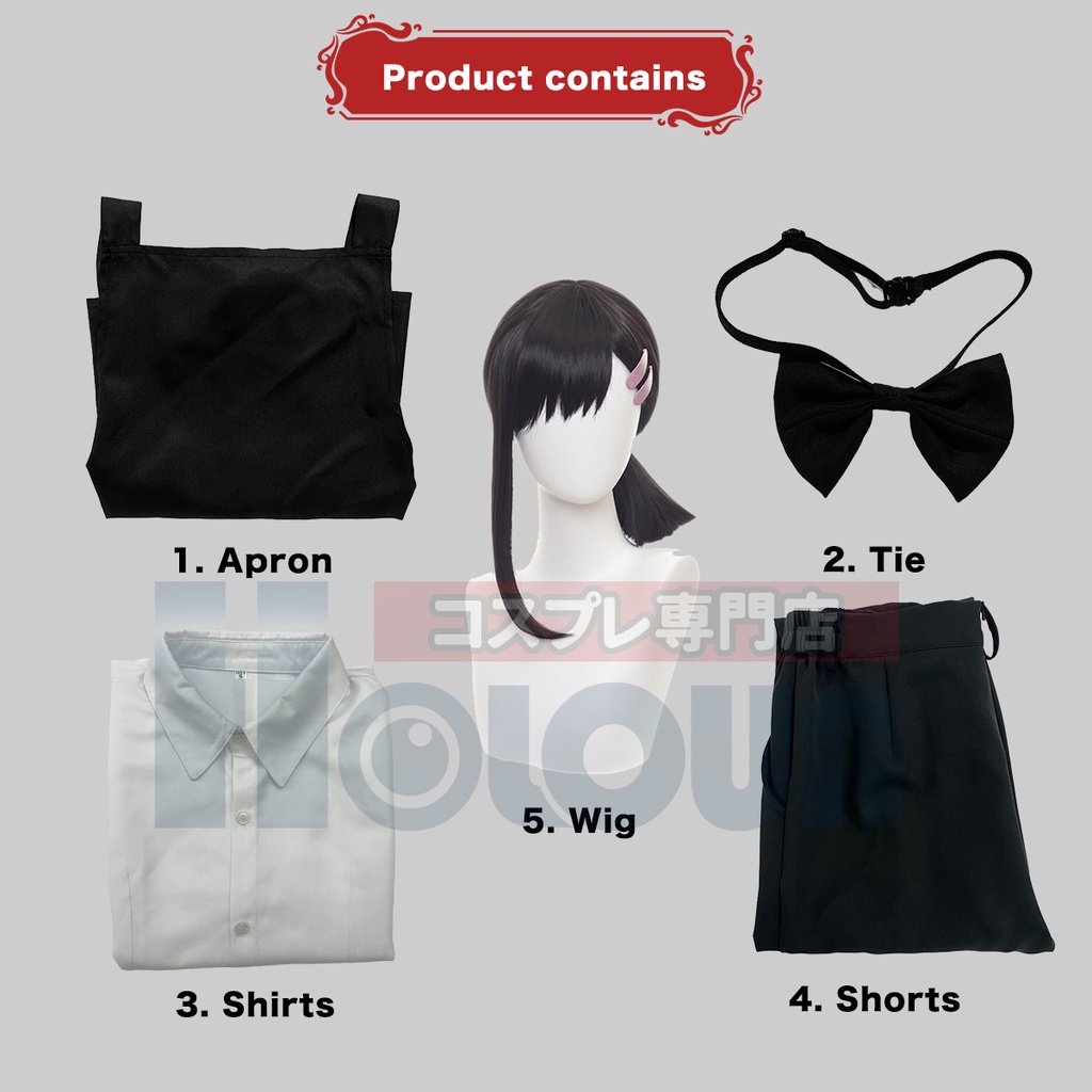 Holoun Bộ Tóc Giả Hóa Trang Nhân Vật Anime  Chainsaw Man Higashiyama Kobeni cosplay