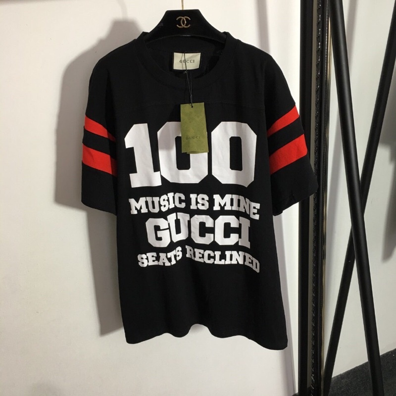 Áo thun nữ ngắn tay form rộng thương hiệu thời trang Gucci GG/GC cao cấp