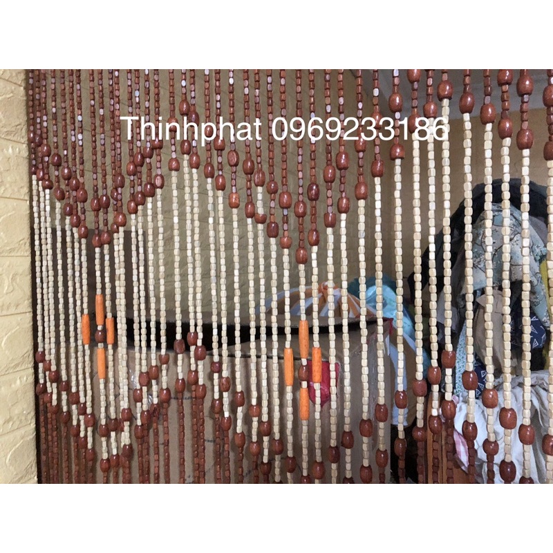 Rèm hạt gỗ trang trí phong thuỷ siêu đẹp 1x2m; 1.2x2m; 0,8x2