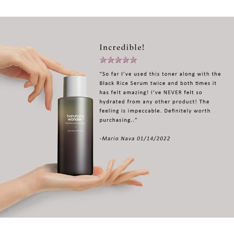 Toner HaruHaru WONDER Cám gạo đen và Hyaluronic 150ml