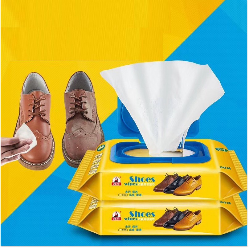Giấy ướt   GIÁ VỐN   Gói 12 miếng khăn lau giày Sneaker tẩm sẵn nước tẩy, giữ mới đôi giày trên nhiều loại da 9401