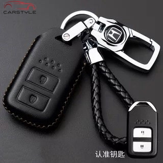 Honda bìa chính trường hợp chìa khóa da gói chìa khóa trường hợp nút thông minh phù Civic CRV City Brio Jazz HRV CITY key car CRV5 HRV Civic City HRV Jazz Accord CRV CRV BRV Leather Car Key Case Cover