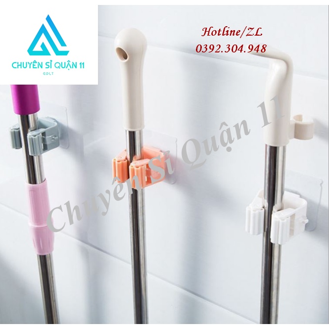 Móc treo chổi, cây lau nhà dán tường CATAN SHOP siêu dính thông minh GD328-Treochoi