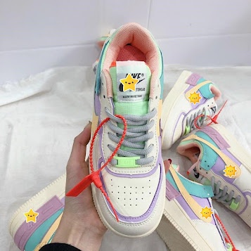 Giày thể thao air force 1 shadow, Giày sneaker af1 7 màu cho nữ cực hot cá tính dễ phối đồ - Sale sốc shop mới