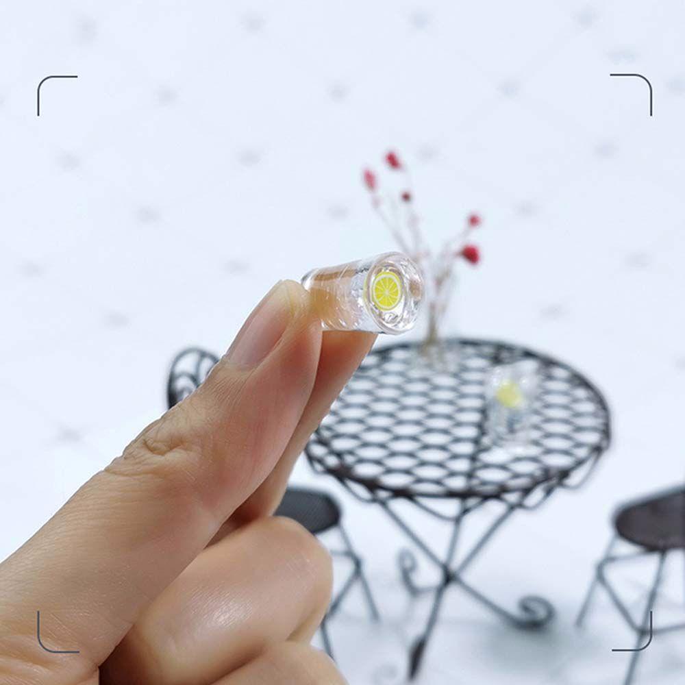 Bộ Ly Nước Chanh Mini Trong Suốt Trang Trí Nhà Búp Bê 1 / 12