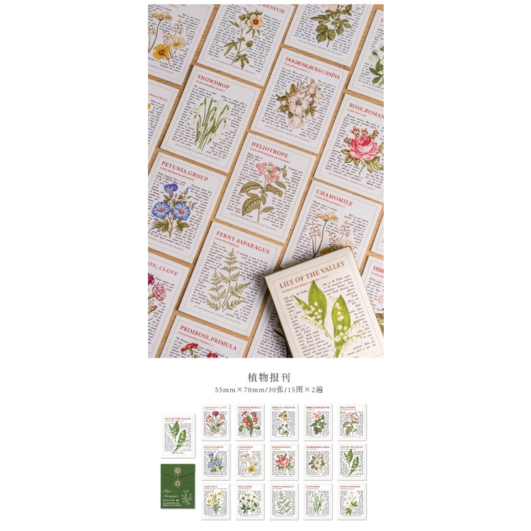 Set 30 Miếng Dán Trang Trí Sổ Tay/Nhật Ký DIY Sáng Tạo