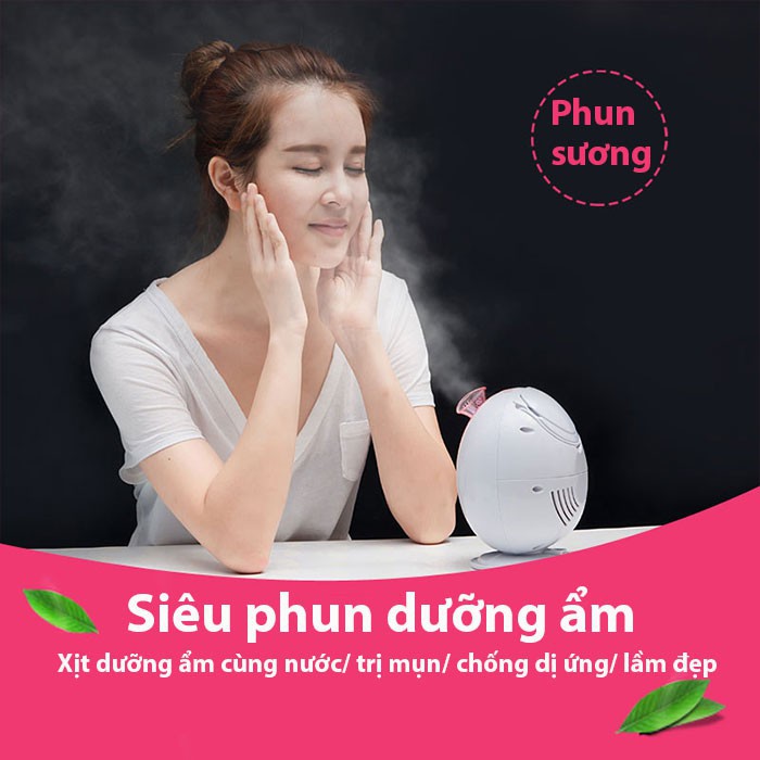 Máy xông hơi mặt ion⚡SẠCH DA⚡ máy xông hơi mặt mini spa VGRL NTFS-528