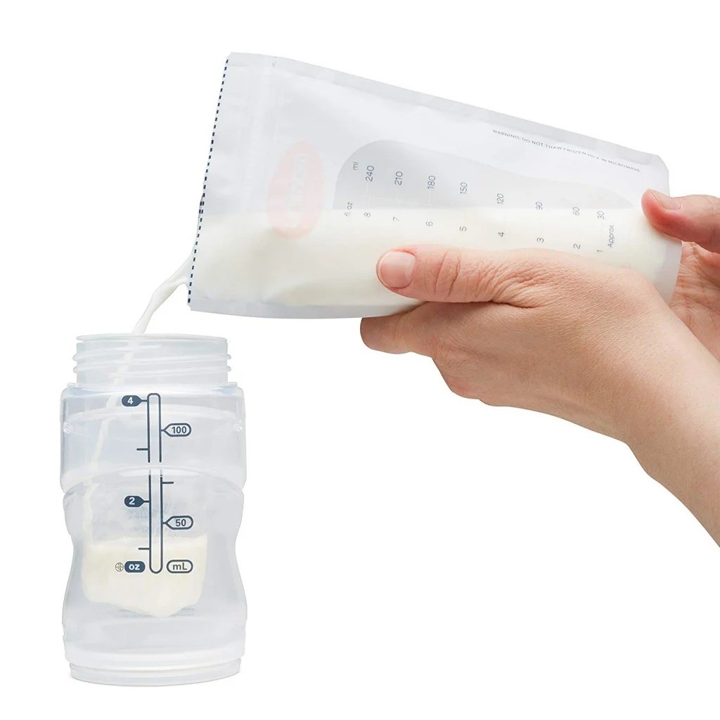 (Có nắp vặn) Túi trữ sữa mẹ Unimom 210ml cao cấp Hàn Quốc ( trực tiếp từ máy hút sữa / cho bé ăn trực tiếp )