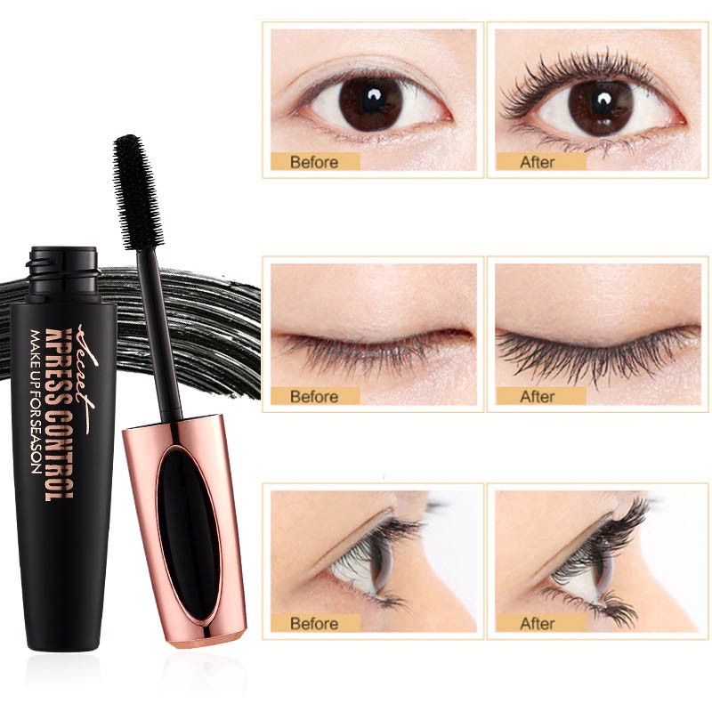 Mascara với đầu cọ silicone mềm giúp kéo dàn hàng mi và cho màu kháng nước