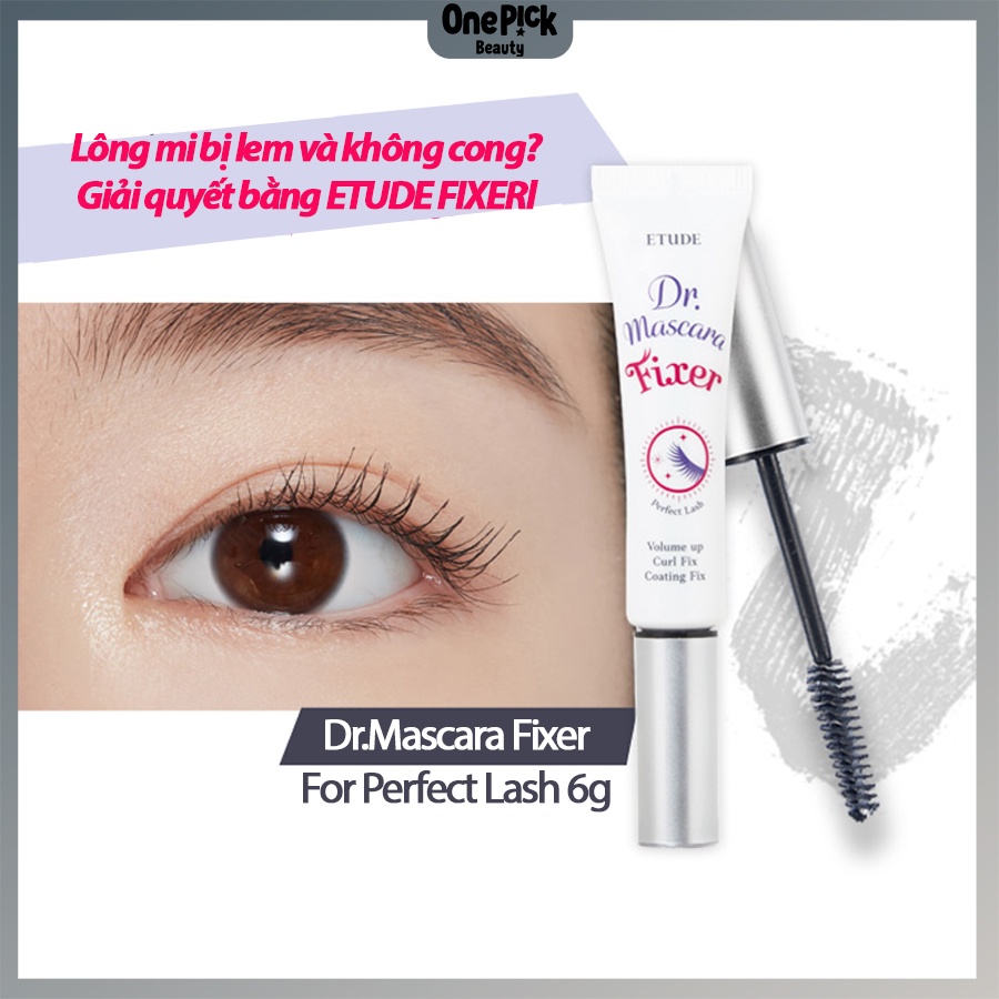 Mascara chải chuốt mi Dr. Mascara ETUDE HOUSE giữ nếp không lem không trôi cả ngày dài 6g