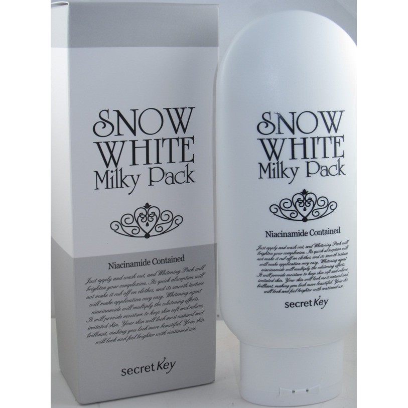 Mẫu mới, date mới] Kem Tắm Trắng Secret Key Snow White Milky Pack Hàn Quốc