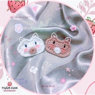 Kẹp tóc Gấu đan len handmade