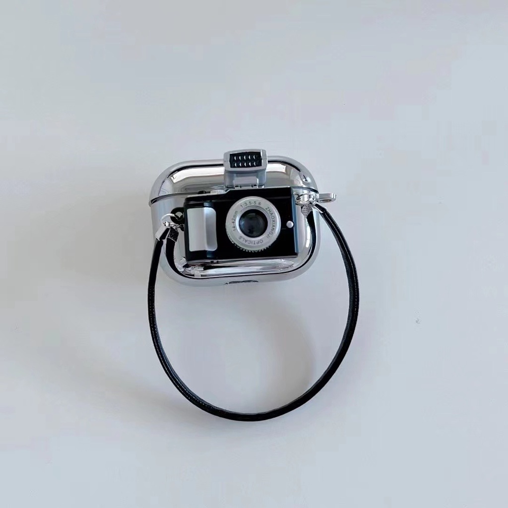 Ốp Hộp Đựng Tai Nghe Nhét Tai Mạ Bạc Cho Airpods 1/2 Pro