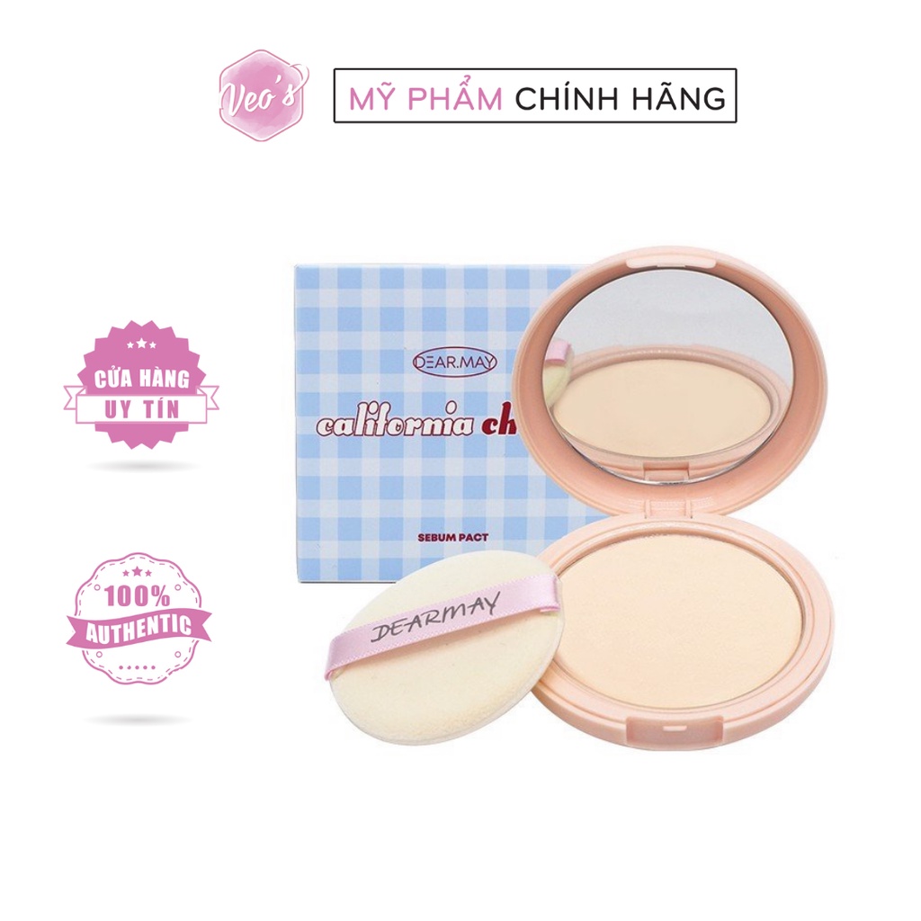 Phấn Phủ Dạng Nén Kiềm Dầu Dearmay California Cherry Sebum Pact 12g