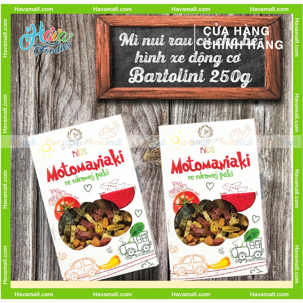 [HÀNG CHÍNH HÃNG] Mì Nui Rau Củ Cho Bé Bartolini 250gr