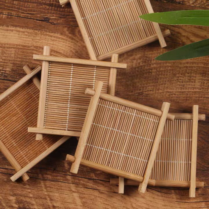 Lót cốc tăm tre THE BAMBOO - Mây tre đan