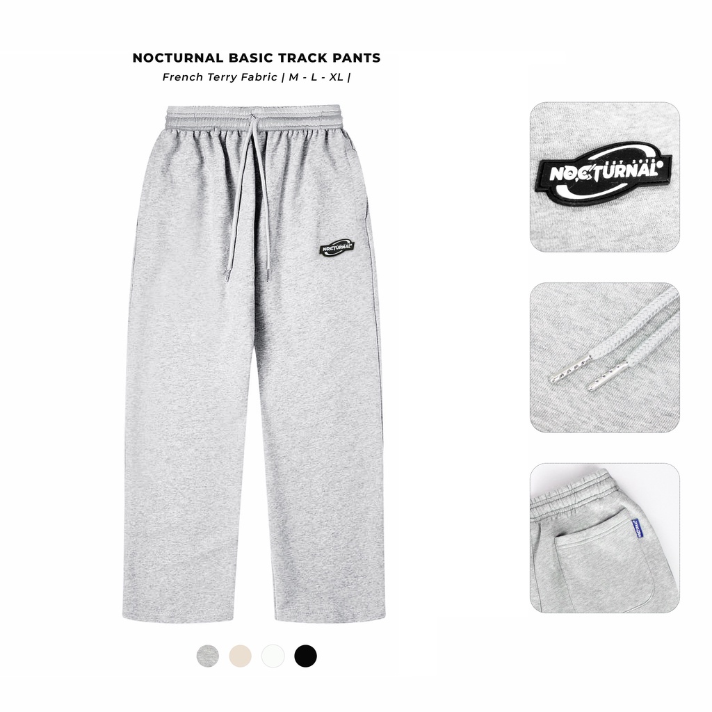 Quần Nỉ Ống Rộng NOCTURNAL Basic Track Pants Unisex Nỉ Chân Cua Local Brand