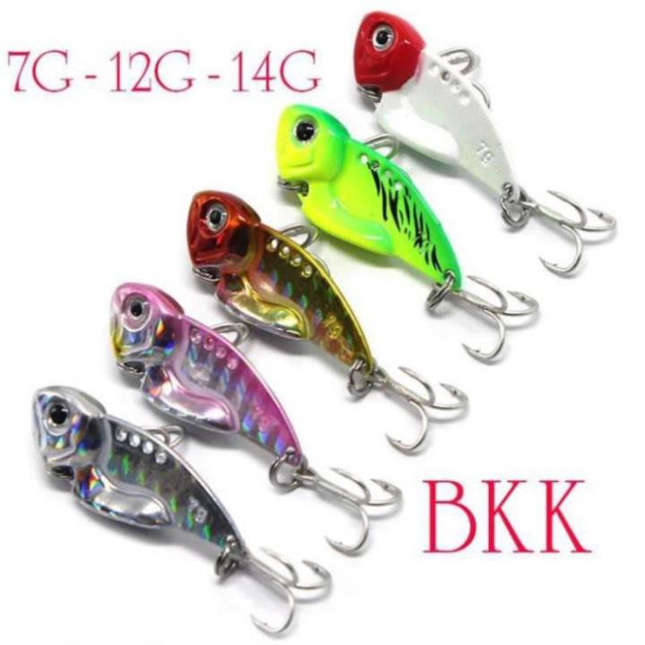 Mồi câu lure cá sắt VIB 7g,12g,14g mồi lure cá lóc, cá chẽm full lưỡi BKK mua 5 con tặng hộp đựng MOI-6