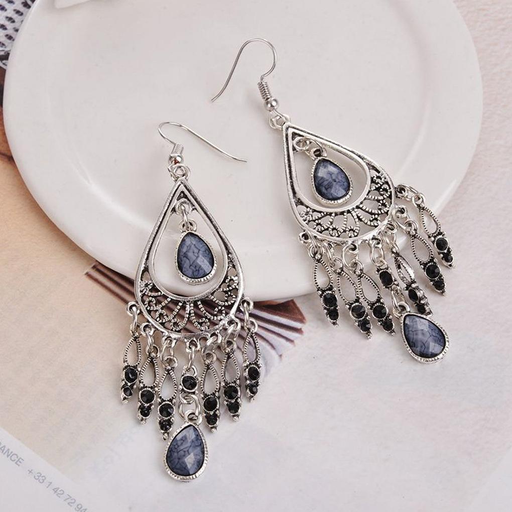 Bông Tai Dáng Dài Phối Tua Rua Phong Cách Bohemian Cổ Điển Thời Trang Cho Nữ [hxbgxb]
