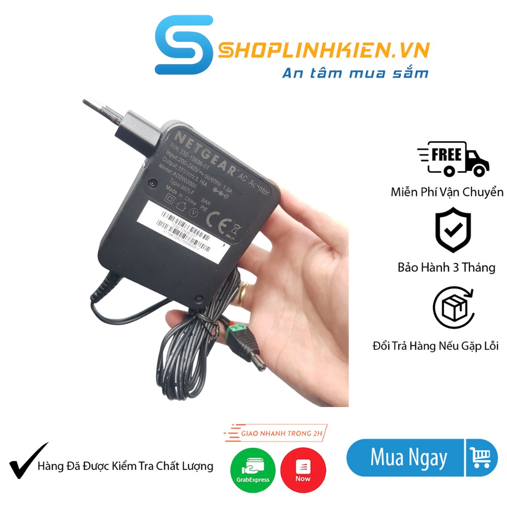 Nguồn Adapter 19V3.16A Jack DC5.5x2.1MM Netgear (Chế Lại Jack 5.5)-Shoplinhkienm2m