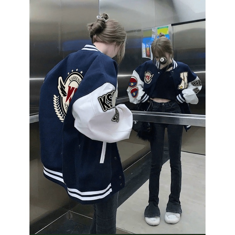 ÁO KHOÁC BOMBER NAM NỮ HUY HIỆU K5 SÀNH ĐIỆU THỜI TRANG PHONG CÁCH TRẺ TRUNG NĂNG ĐỘNG