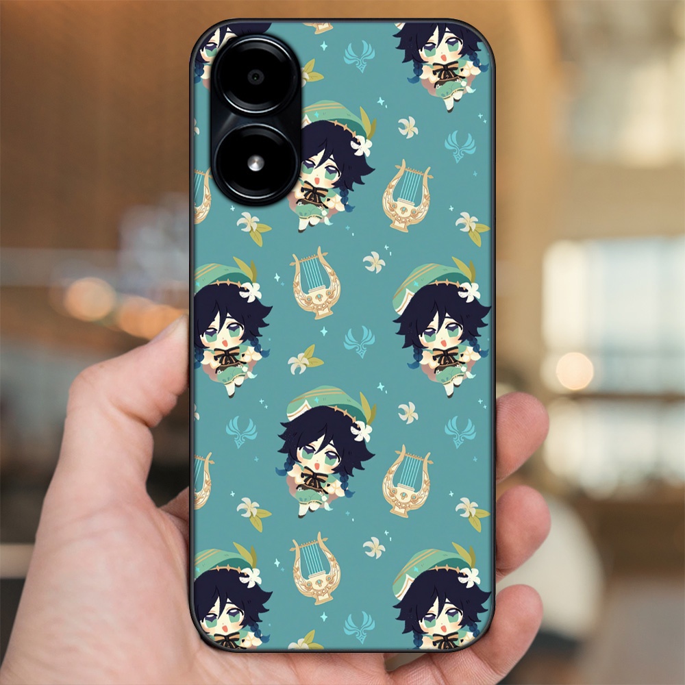 Ốp lưng Vivo Y02s viền đen in hình Venti Genshin Impact