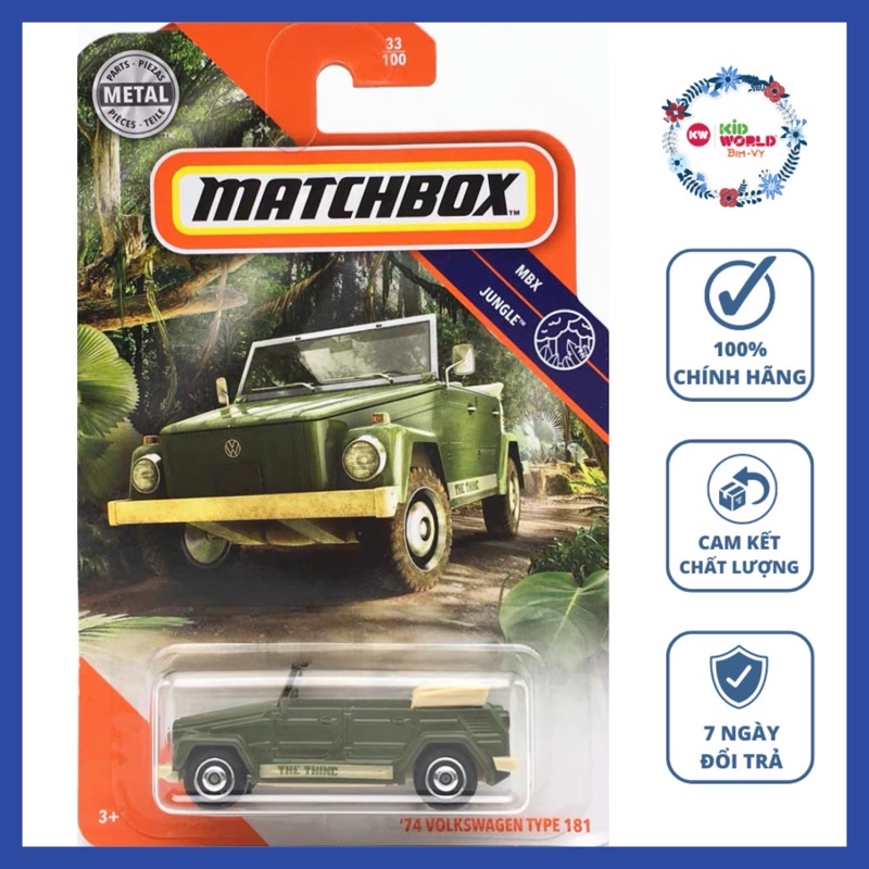 Xe mô hình Matchbox '74 Volkswagen Type 181 GKL00.