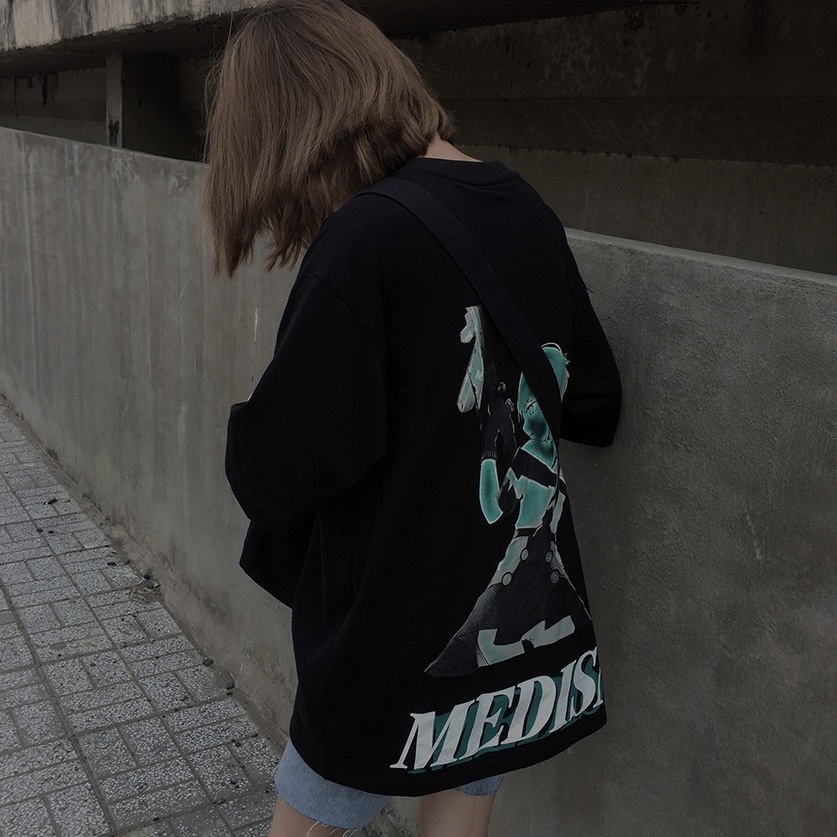 MEDISN - ANIME BLACK T-SHIRT