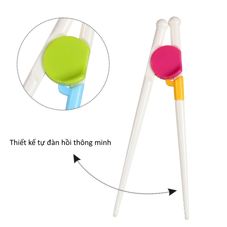 Đũa Tập Ăn Cho Bé Hàng Xuất Nhật – Đũa Tập Gắp Loại Kẹp An Toàn Dễ Sử Dụng Gd035