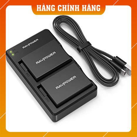 [FreeShip – Hàng Chính Hãng] Bộ 2 pin và đế sạc Canon LP-E8 RAVPower RP-BC019