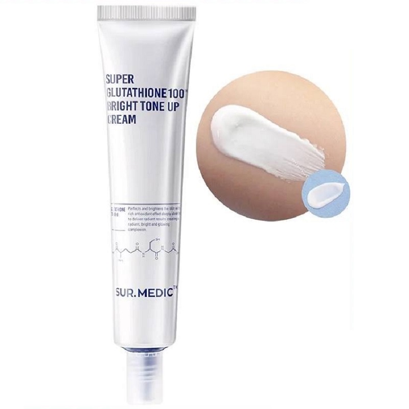 Kem Dưỡng Trắng Da Super Glutathione 100 Bright Tone Up Cream Sur.Medic Hàn Quốc, Tuýp 40ml