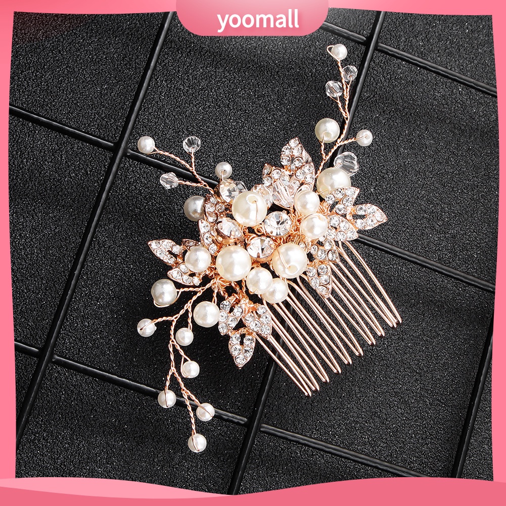 Trâm Cài Tóc Hình Cành Cây Đính Ngọc Trai Giả Phong Cách Vintage Dành Cho Cô Dâu