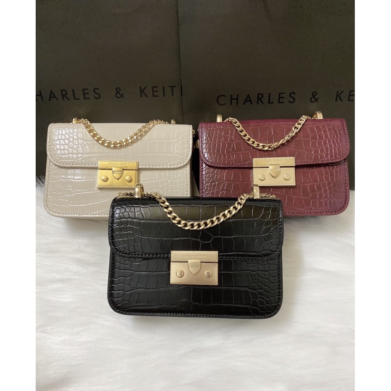 Túi xách CNK đeo chéo Textured Boxy Chain ( Hàng Auth tuồn - Full tag + túi hãng)