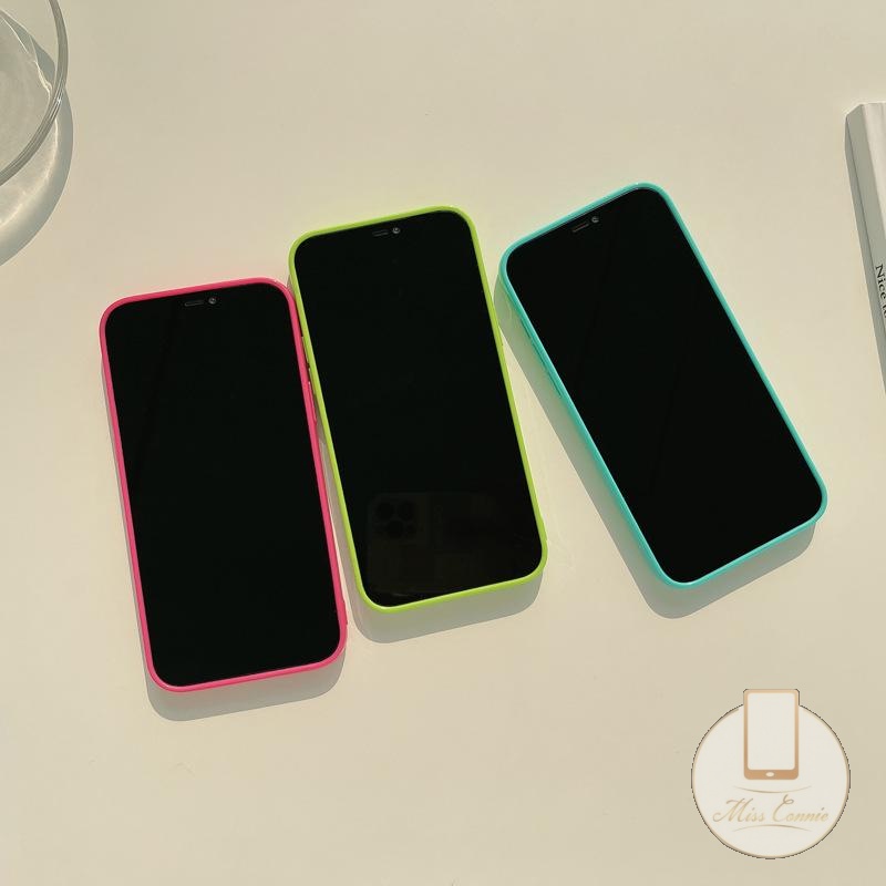 Ốp Điện Thoại TPU Mềm Màu Trơn Phát Quang Cho IPhone 11 XR 7 8 Plus 14 Plus 14 13 12 11 Pro Max