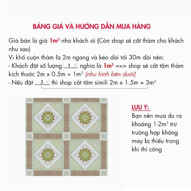 Simili Lót Sàn Nhà Giá Rẻ Họa Tiết Gạch Bông Xưa Cổ Điển Tinh Tế Mã GB02 - Trang Trí Hà Linh