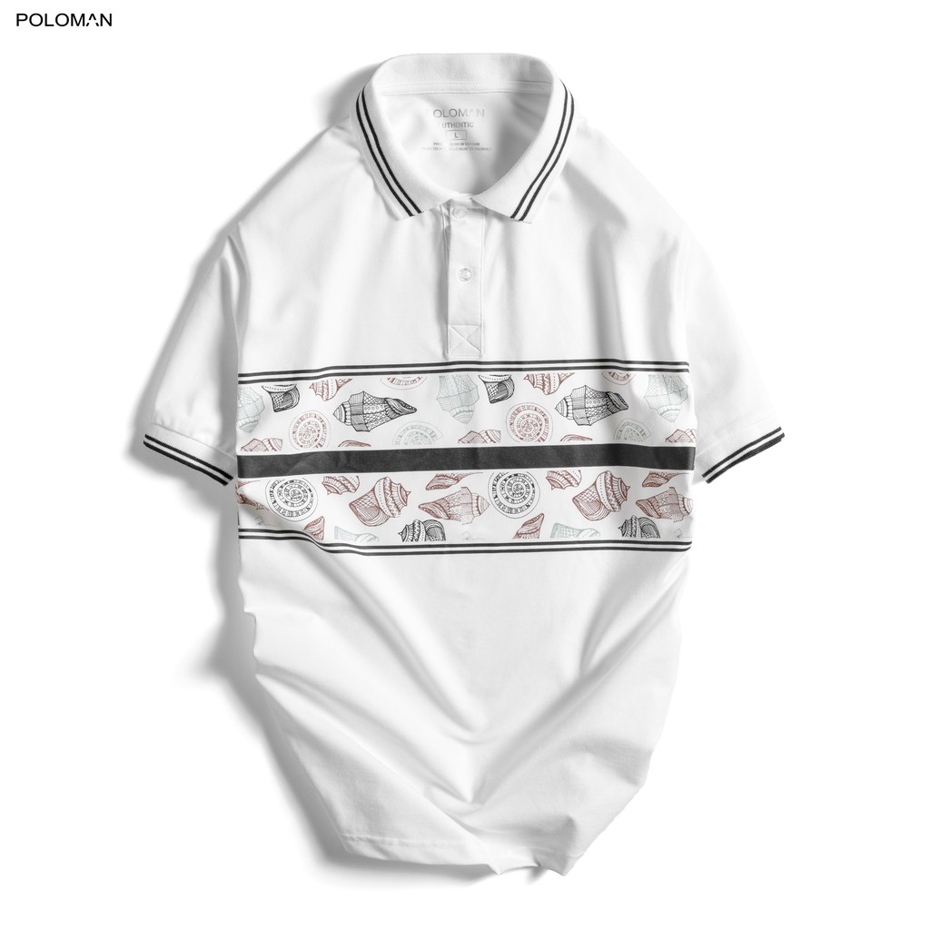 Áo Polo nam cổ bẻ COS in họa tiết vải cá sấu Cotton xuất xịn,chuẩn form,trẻ trung-năng động - POLOMAN | BigBuy360 - bigbuy360.vn