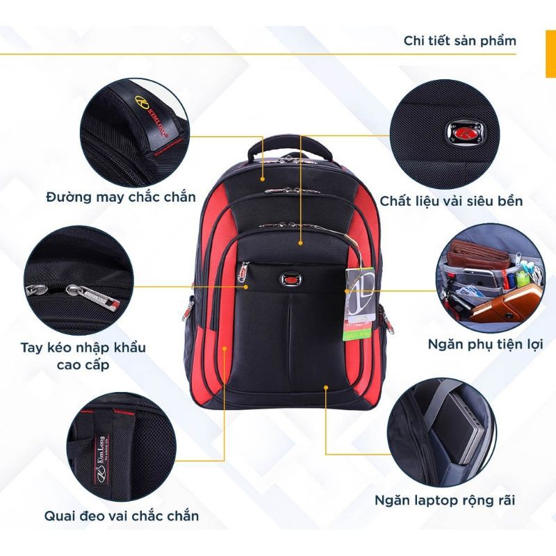 BALO DU LICH BALO LAPTOP 17 INCH  CỞ LỚN KIM LONG KL025 .