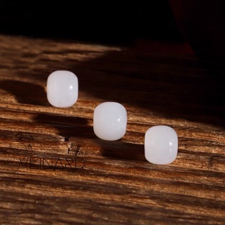 Hạt bạch ngọc dáng lu thống size 8mm