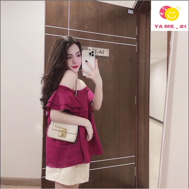 [Mã WASTCOOL giảm 15% tối đa 50K đơn 99K] Set Trễ Vai Hồng Mix Quần Be, Bộ Nữ Trễ Vai Siêu Xinh Có Ảnh Thật | BigBuy360 - bigbuy360.vn
