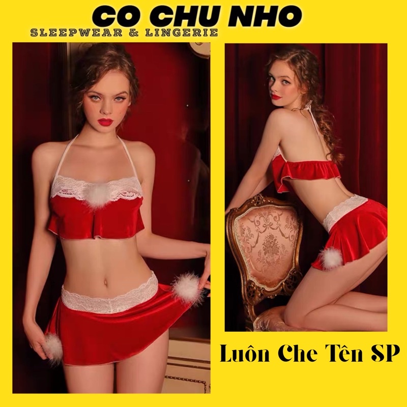 SẴN HÀNG GIAO NGAY- LL 814- Cosplay noel sexy - Nội Y Cho Đêm Giáng Sinh Nóng Bỏng - cochunhochuyensi