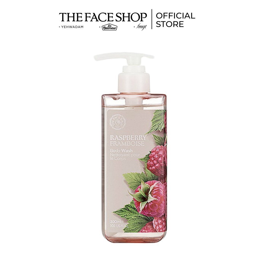 [Mã COSTFS205 -8% đơn 250K] Gel Tắm Chống Lão Hóa TheFaceShop Raspberry Body Wash 300ml