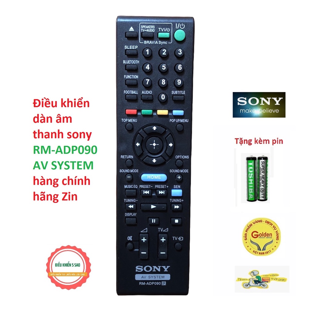 Điều khiển dàn âm thanh Sony RM-ADP090 AV System loại tốt chính hãng zin theo máy -Tặng kèm pin