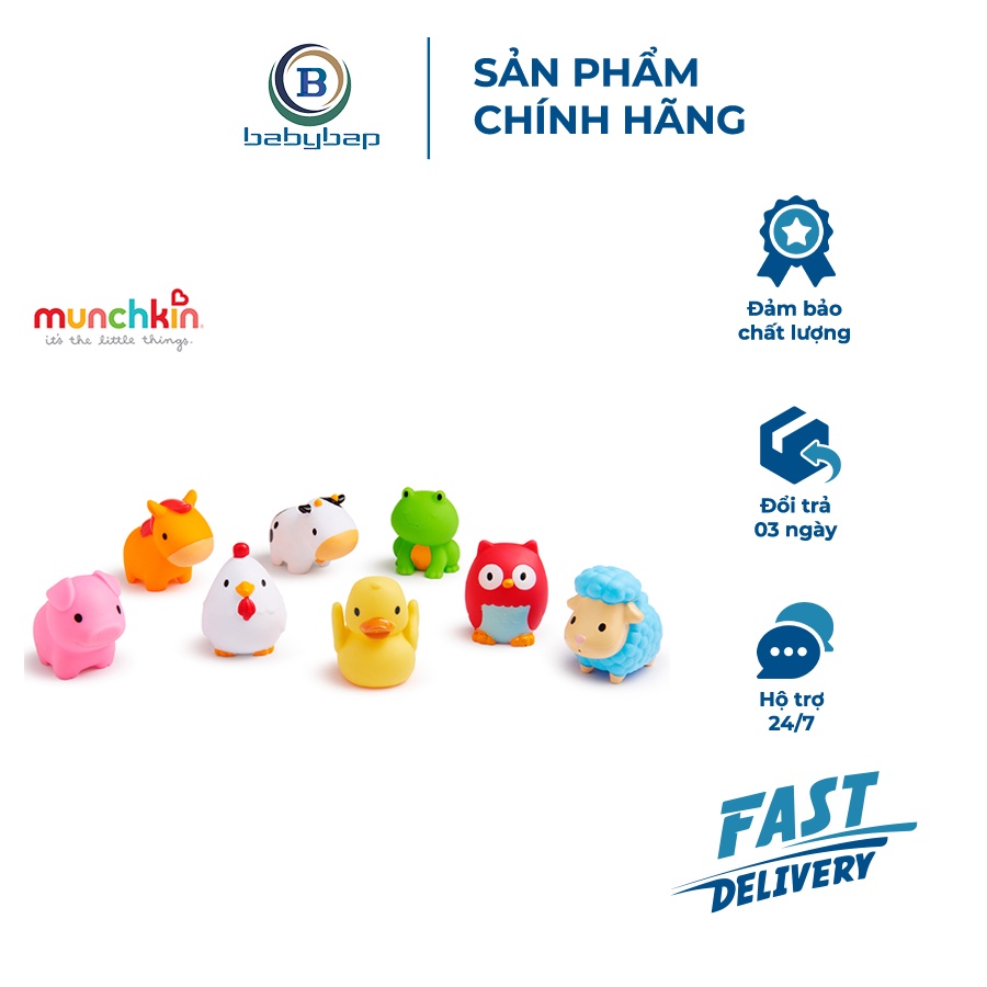 Bộ 8 Sinh Vật Nông Trại Munchkin Phù Hợp Với Bé Từ 9 Tháng Tuổi Trở Lên