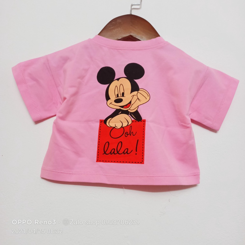 Áo croptop bé gái in chuột mickey cá tính T107