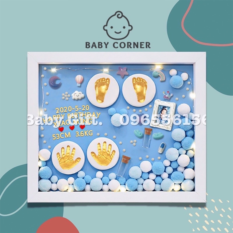 🍼Bộ Khung ảnh in dấu chân tay cho bé 🍼