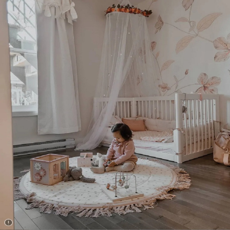 Thảm Cotton Mềm Mại Trang Trí Phòng Em Bé