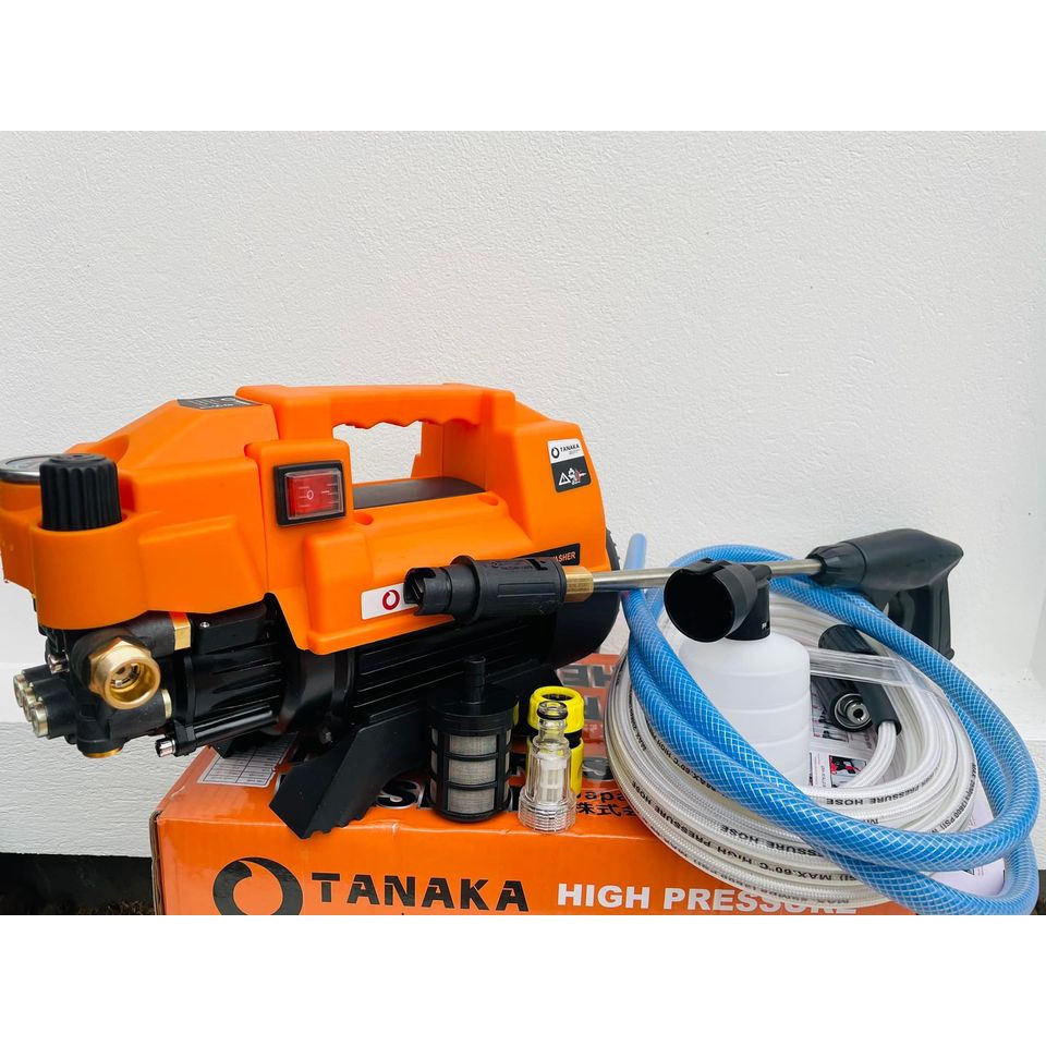 Máy rửa xe xách tay mini gia đình TANAKA T9 2500W - Có van chỉnh áp, bình bọt tuyết, siêu mạnh